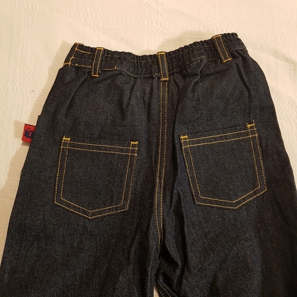 Thomas the train boys size 4T jersey lined jeans, 4 pockets dark wash - Picture 3 of 4